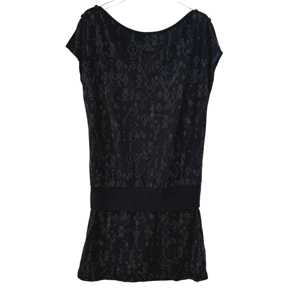 Nike Dri-FIT MINI Dress Women XL Black Geometric Aztec Athletic PICKLEBALL - Picture 1 of 9